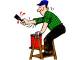 Man painting, for bottom of a notice